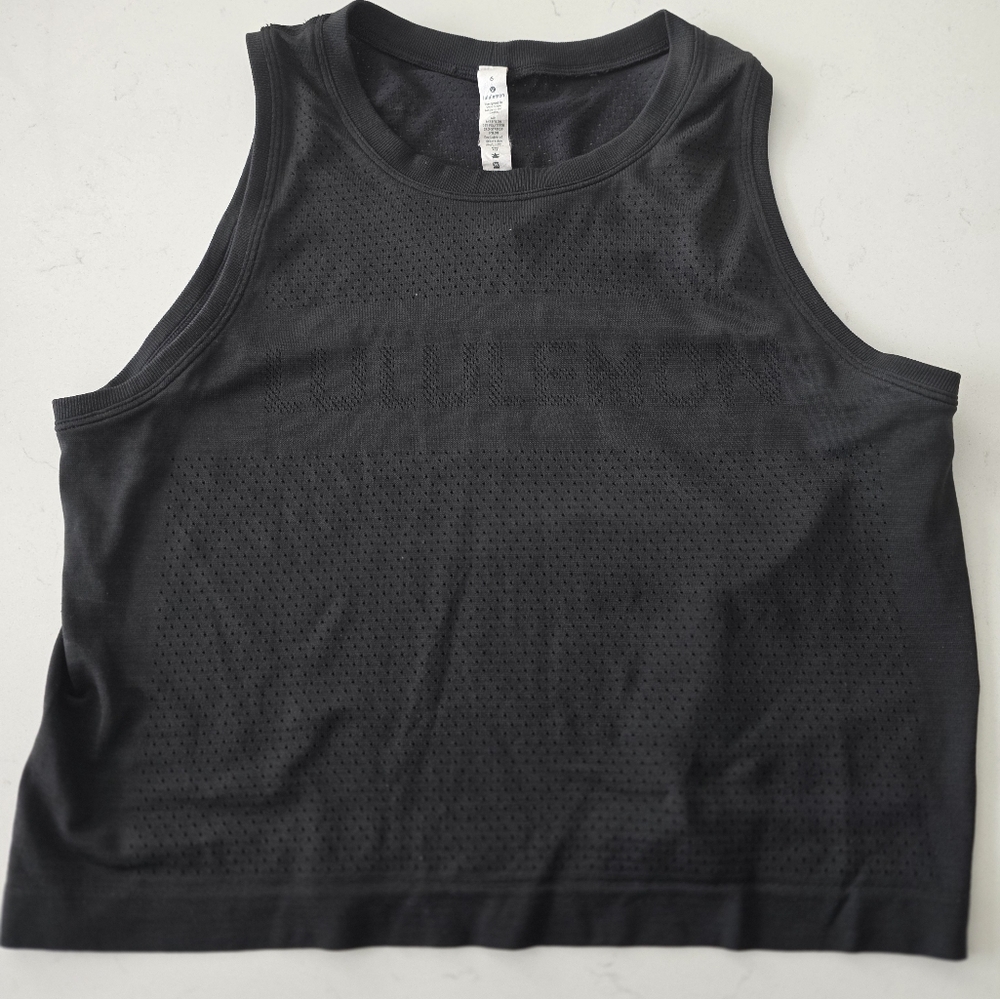 Lululemon Athletica Black Mesh Tank